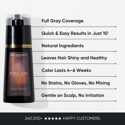 Instant Dye Shampoo THE EASIEST WAY TO COVER GRAYS NATURALLY